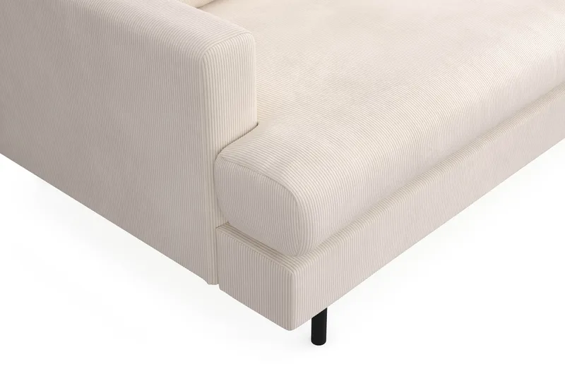 Menard Compact 3-personers Højrevendt L-formet Divansofa i Manchester - Beige - Møbler - Sofaer - Sofa med chaiselong