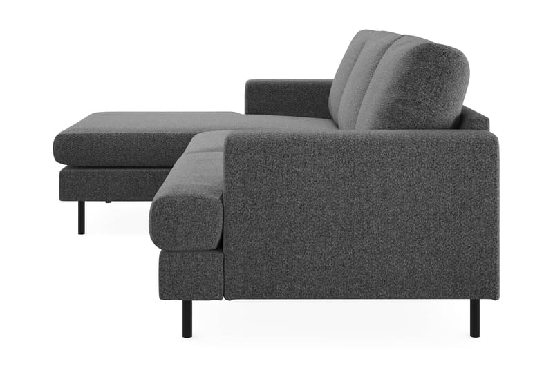 Menard Compact 3-personers Venstrevendt L-formet Divansofa i Stof - Mørkegrå - Møbler - Sofaer - Sofa med chaiselong