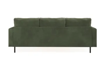 Menard Compact 3-personers Venstrevendt L-formet Divansofa i Manchester - Grøn - Møbler - Sofaer - Sofa med chaiselong