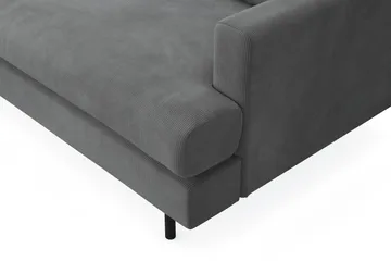 Menard Compact 3-personers Venstrevendt L-formet Divansofa i Manchester - Grå - Møbler - Sofaer - Sofa med chaiselong