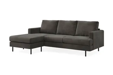 Menard Compact 3-personers Venstrevendt L-formet Divansofa i Manchester - Mørkegrå - Møbler - Sofaer - Sofa med chaiselong