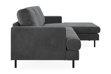 Menard Compact 3-personers Højrevendt L-formet Divansofa i Manchester - Grå - Møbler - Sofaer - Sofa med chaiselong
