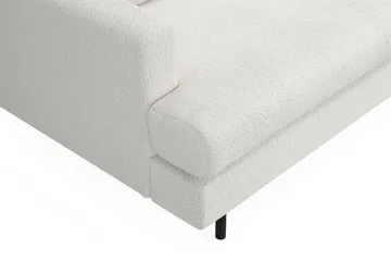 Menard Compact 3-personers Højrevendt L-formet Divansofa i Bouclé - Hvid - Møbler - Sofaer - Sofa med chaiselong