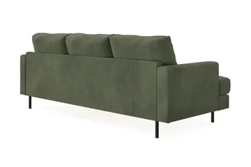 Menard Compact 3-personers Højrevendt L-formet Divansofa i Manchester - Grøn - Møbler - Sofaer - Sofa med chaiselong