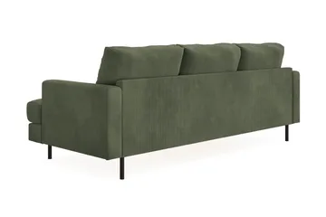 Menard Compact 3-personers Venstrevendt L-formet Divansofa i Manchester - Grøn - Møbler - Sofaer - Sofa med chaiselong