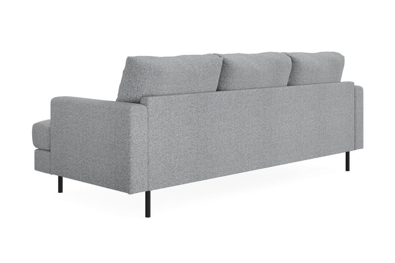 Menard Compact 3-personers Venstrevendt L-formet Divansofa i Stof - Grå - Møbler - Sofaer - Sofa med chaiselong