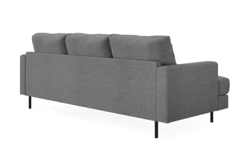 Menard Compact 3-personers Højrevendt L-formet Divansofa i Stof - Mørkegrå - Møbler - Sofaer - Sofa med chaiselong