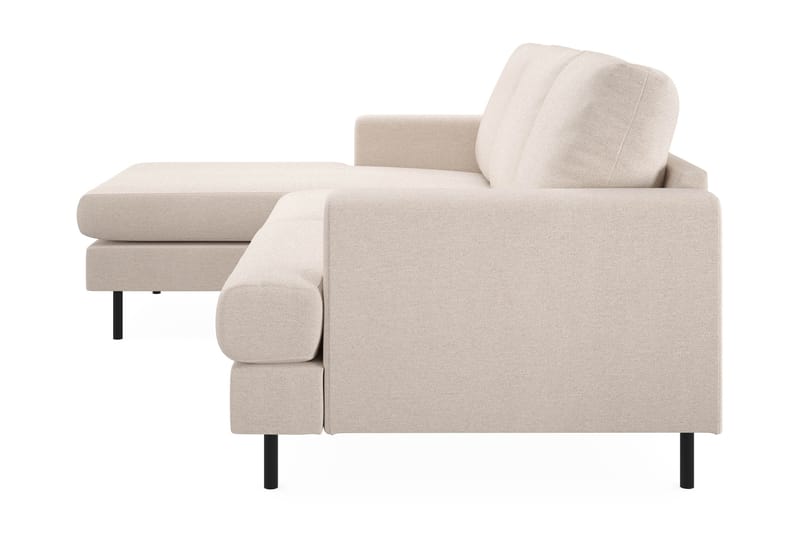 Menard Compact 3-personers Venstrevendt L-formet Divansofa i Stof - Beige - Møbler - Sofaer - Sofa med chaiselong