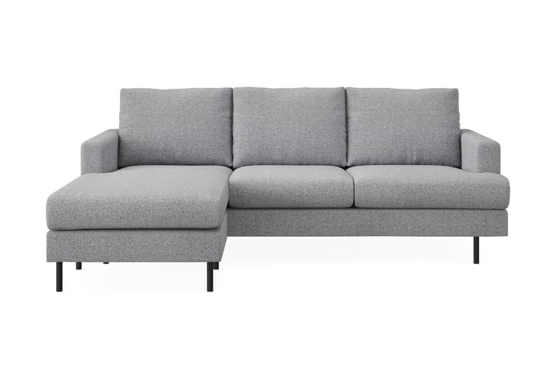 Menard Compact 3-personers Venstrevendt L-formet Divansofa i Stof - Grå - Møbler - Sofaer - Sofa med chaiselong