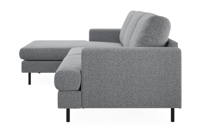 Menard Compact 3-personers Venstrevendt L-formet Divansofa i Stof - Grå - Møbler - Sofaer - Sofa med chaiselong