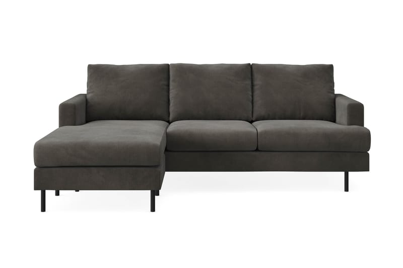 Menard Compact 3-personers Venstrevendt L-formet Divansofa i Manchester - Mørkegrå - Møbler - Sofaer - Sofa med chaiselong