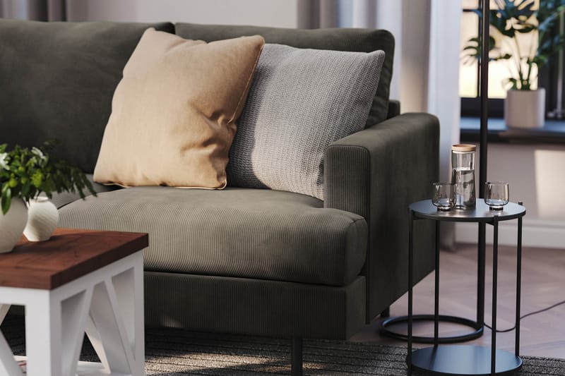 Menard Compact 3-personers Venstrevendt L-formet Divansofa i Manchester - Mørkegrå - Møbler - Sofaer - Sofa med chaiselong