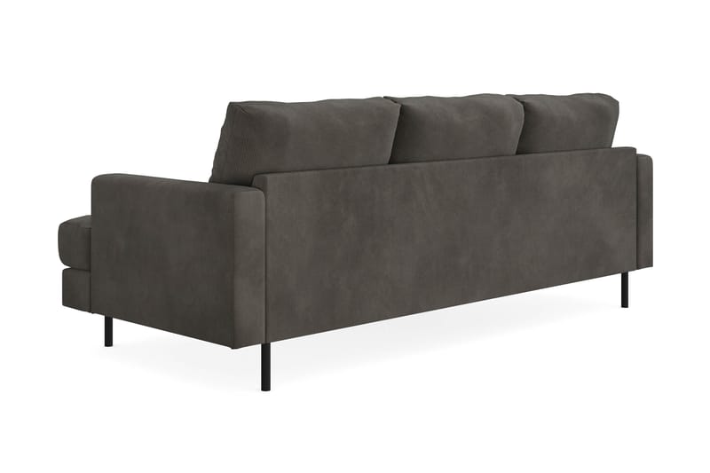 Menard Compact 3-personers Venstrevendt L-formet Divansofa i Manchester - Mørkegrå - Møbler - Sofaer - Sofa med chaiselong
