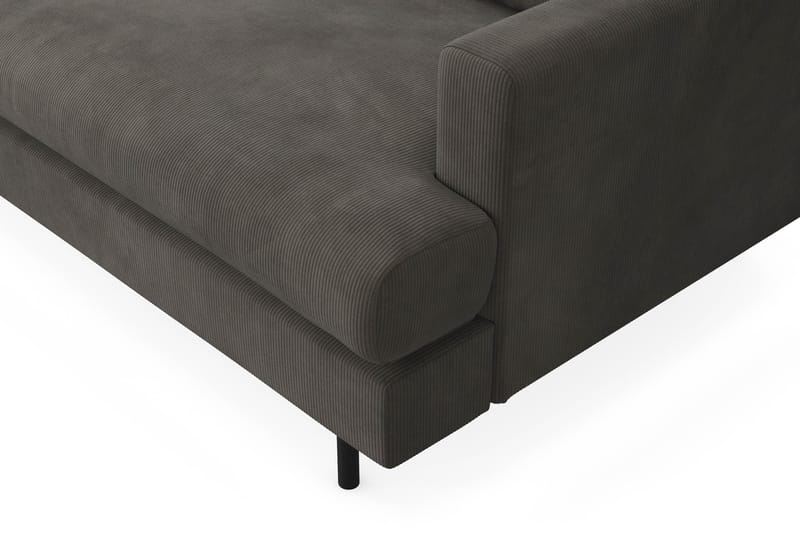 Menard Compact 3-personers Venstrevendt L-formet Divansofa i Manchester - Mørkegrå - Møbler - Sofaer - Sofa med chaiselong