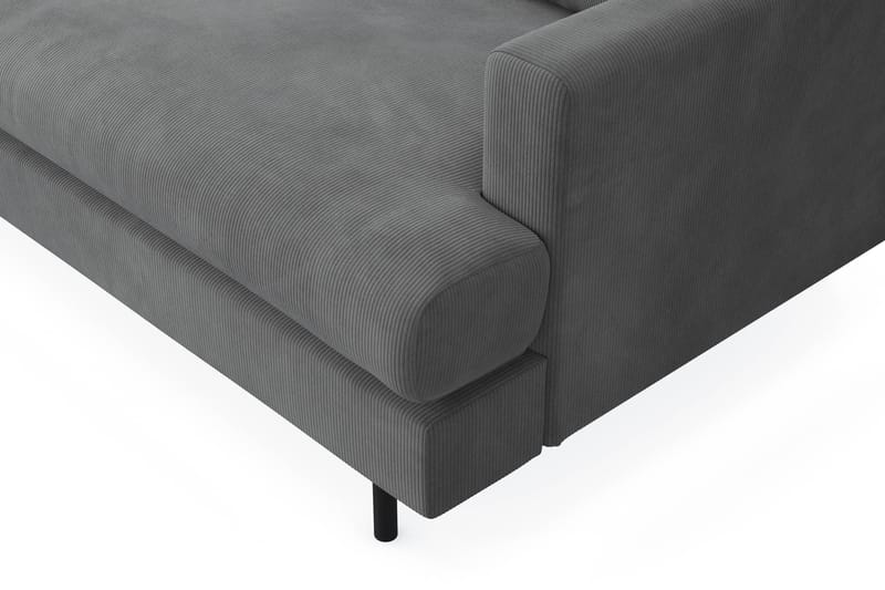 Menard Compact 3-personers Venstrevendt L-formet Divansofa i Manchester - Grå - Møbler - Sofaer - Sofa med chaiselong