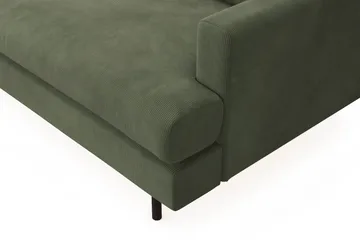 Menard Compact 3-personers Venstrevendt L-formet Divansofa i Manchester - Grøn - Møbler - Sofaer - Sofa med chaiselong