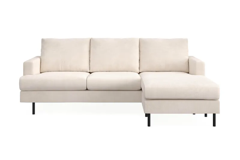Menard Compact 3-personers Højrevendt L-formet Divansofa i Manchester, Beige