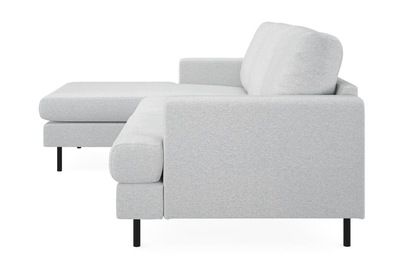 Menard Compact 3-personers Venstrevendt L-formet Divansofa i Stof - Lysegrå - Møbler - Sofaer - Sofa med chaiselong