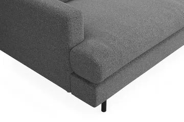 Menard Compact 3-personers Højrevendt L-formet Divansofa i Stof - Mørkegrå - Møbler - Sofaer - Sofa med chaiselong
