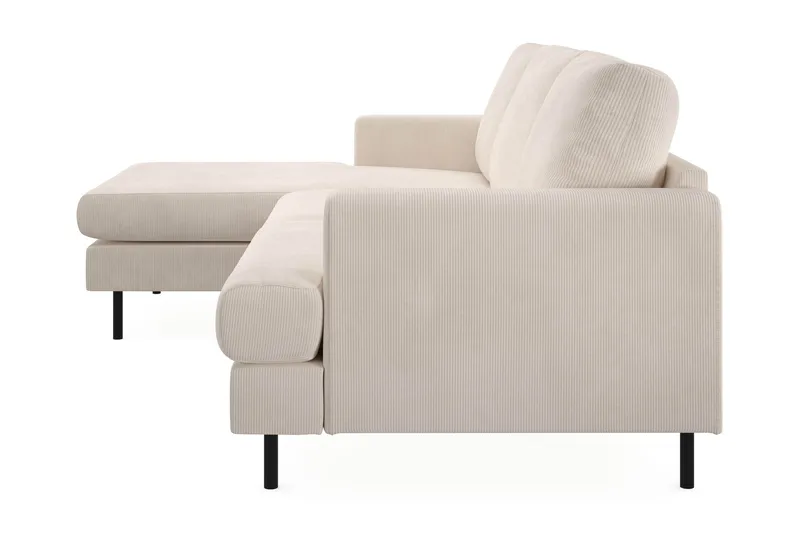 Menard Compact 3-personers Venstrevendt L-formet Divansofa i Manchester - Beige - Møbler - Sofaer - Sofa med chaiselong