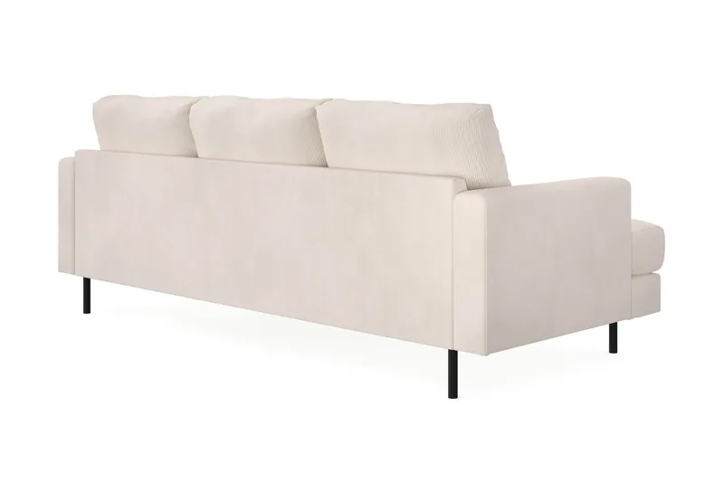 Menard Compact 3-personers Højrevendt L-formet Divansofa i Manchester - Beige - Møbler - Sofaer - Sofa med chaiselong