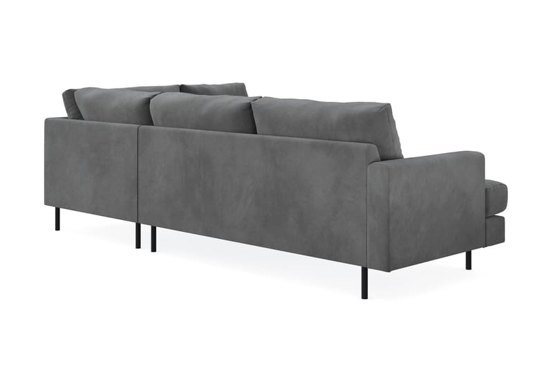 Menard Compact 4-personers Højrevendt L-formet Chaiselongsofa i Manchester - Grå - Møbler - Sofaer - Sofa med chaiselong