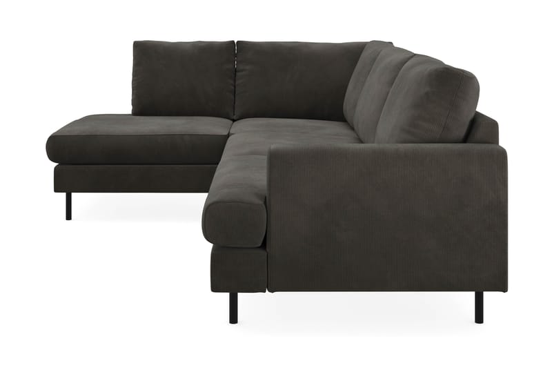Menard Compact 4-personers Venstrevendt L-formet Chaiselongsofa i Manchester - Mørkegrå - Møbler - Sofaer - Sofa med chaiselong