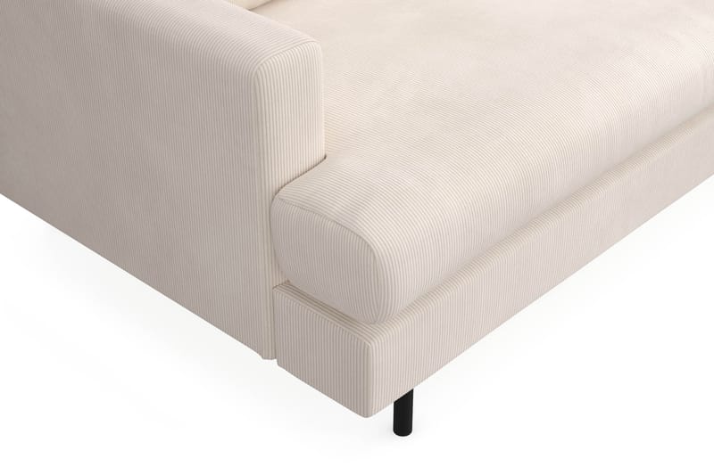 Menard Compact 4-personers Højrevendt L-formet Chaiselongsofa i Manchester - Beige - Møbler - Sofaer - Sofa med chaiselong