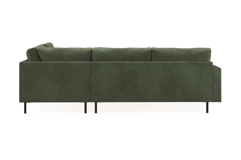Menard Compact 4-personers Højrevendt L-formet Chaiselongsofa i Manchester - Grøn - Møbler - Sofaer - Sofa med chaiselong