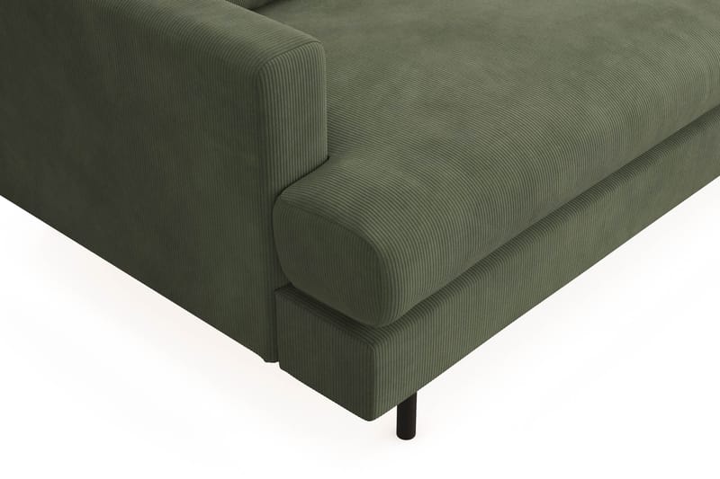 Menard Compact 4-personers Højrevendt L-formet Chaiselongsofa i Manchester - Grøn - Møbler - Sofaer - Sofa med chaiselong