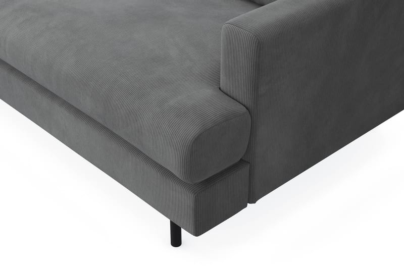 Menard Compact 4-personers Venstrevendt L-formet Chaiselongsofa i Manchester - Grå - Møbler - Sofaer - Sofa med chaiselong