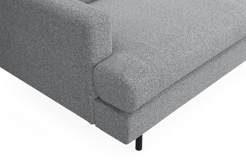 Menard Compact 4-personers Højrevendt L-formet Chaiselongsofa i Stof - Grå - Møbler - Sofaer - Sofa med chaiselong