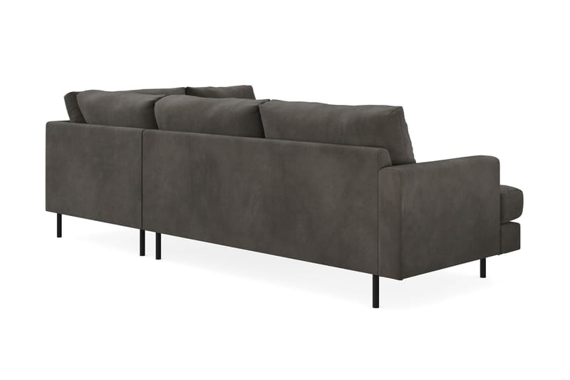 Menard Compact 4-personers Højrevendt L-formet Chaiselongsofa i Manchester - Mørkegrå - Møbler - Sofaer - Sofa med chaiselong