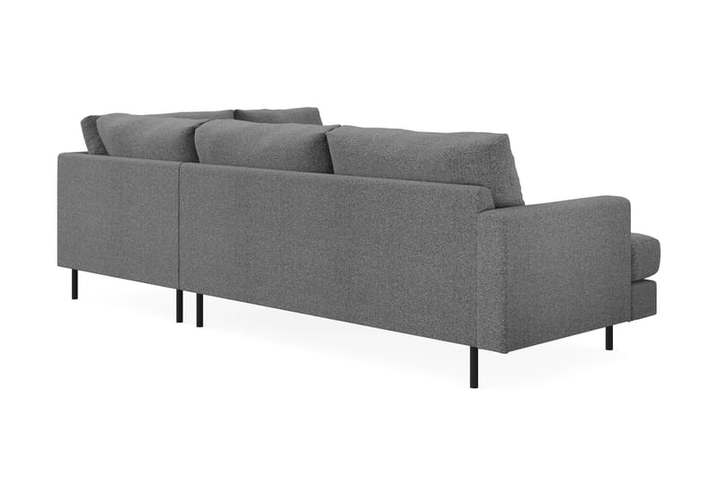 Menard Compact 4-personers Højrevendt L-formet Chaiselongsofa i Stof - Mørkegrå - Møbler - Sofaer - Sofa med chaiselong