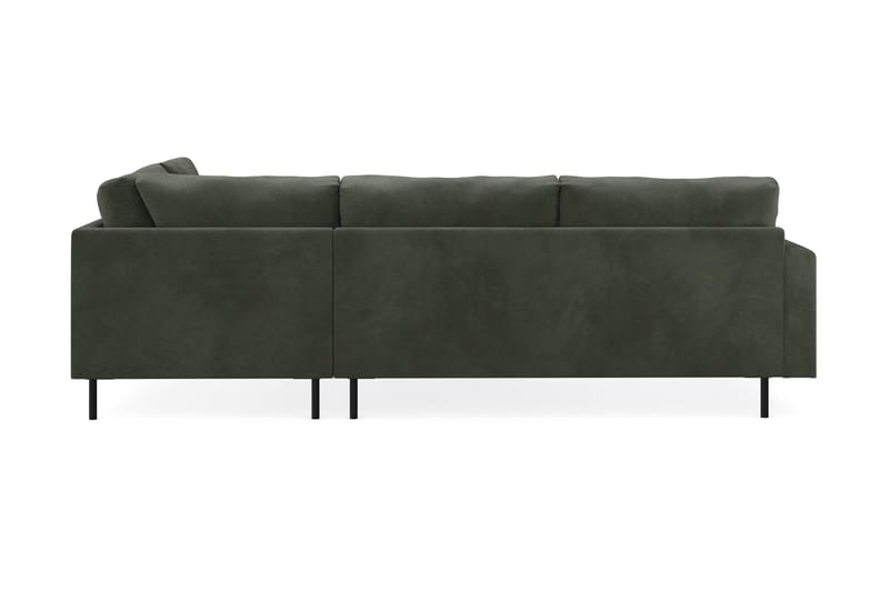 Menard Compact 4-personers Højrevendt L-formet Chaiselongsofa i Manchester - Mørkegrøn - Møbler - Sofaer - Sofa med chaiselong