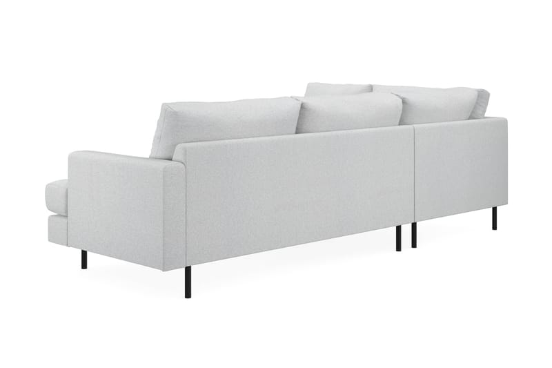 Menard Compact 4-personers Venstrevendt L-formet Chaiselongsofa i Stof - Lysegrå - Møbler - Sofaer - Sofa med chaiselong
