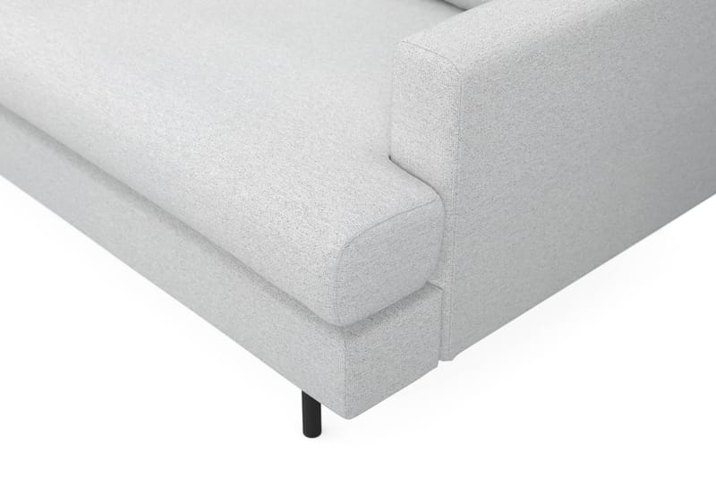 Menard Compact 4-personers Venstrevendt L-formet Chaiselongsofa i Stof - Lysegrå - Møbler - Sofaer - Sofa med chaiselong