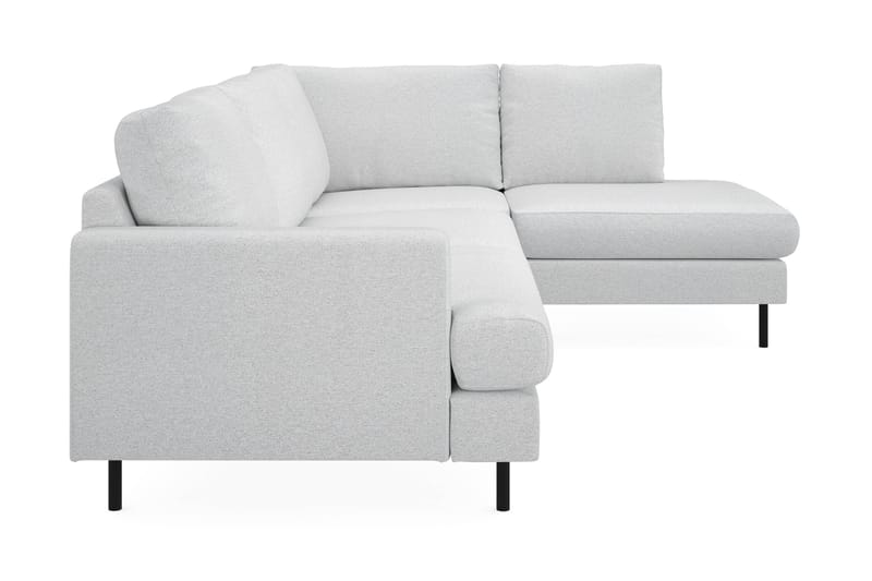 Menard Compact 4-personers Højrevendt L-formet Chaiselongsofa i Stof - Lysegrå - Møbler - Sofaer - Sofa med chaiselong