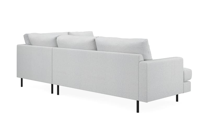 Menard Compact 4-personers Højrevendt L-formet Chaiselongsofa i Stof - Lysegrå - Møbler - Sofaer - Sofa med chaiselong