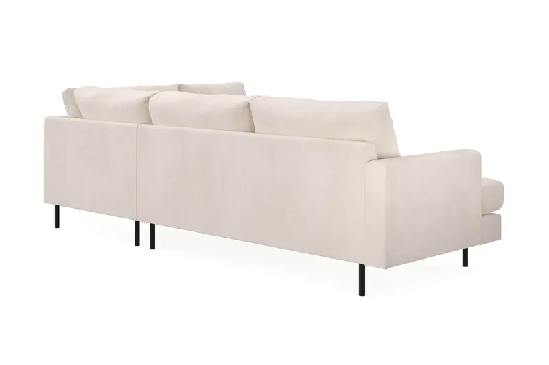 Menard Compact 4-personers Højrevendt L-formet Chaiselongsofa i Manchester - Beige - Møbler - Sofaer - Sofa med chaiselong