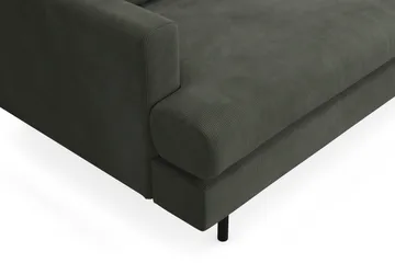 Menard Compact 4-personers Højrevendt L-formet Chaiselongsofa i Manchester - Mørkegrøn - Møbler - Sofaer - Sofa med chaiselong