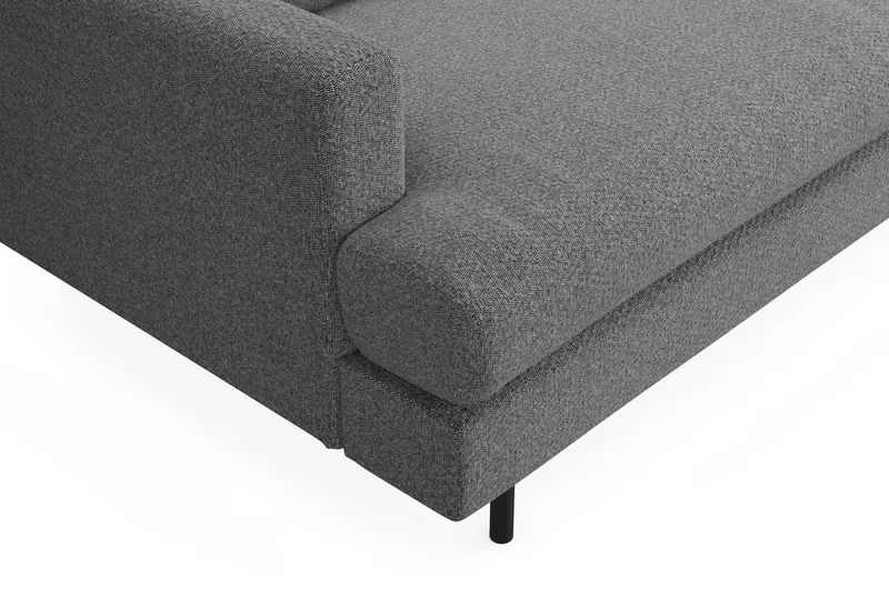Menard Compact 4-personers Højrevendt L-formet Chaiselongsofa i Stof - Mørkegrå - Møbler - Sofaer - Sofa med chaiselong