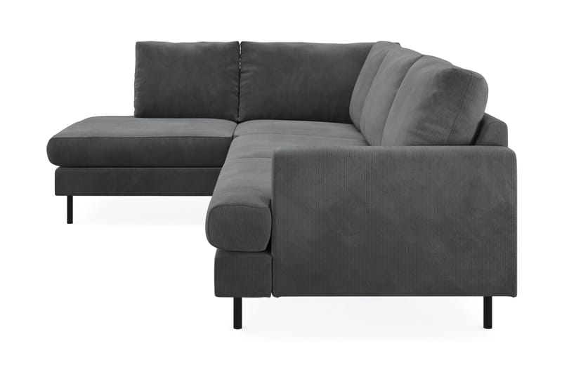 Menard Compact 4-personers Venstrevendt L-formet Chaiselongsofa i Manchester - Grå - Møbler - Sofaer - Sofa med chaiselong
