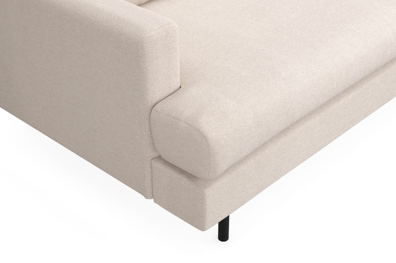Menard Compact 4-personers Højrevendt L-formet Chaiselongsofa i Stof - Beige - Møbler - Sofaer - Sofa med chaiselong