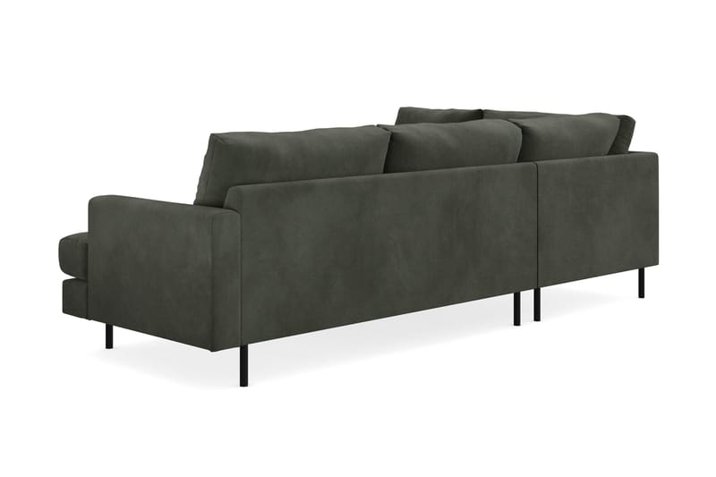 Menard Compact 4-personers Venstrevendt L-formet Chaiselongsofa i Manchester - Mørkegrøn - Møbler - Sofaer - Sofa med chaiselong