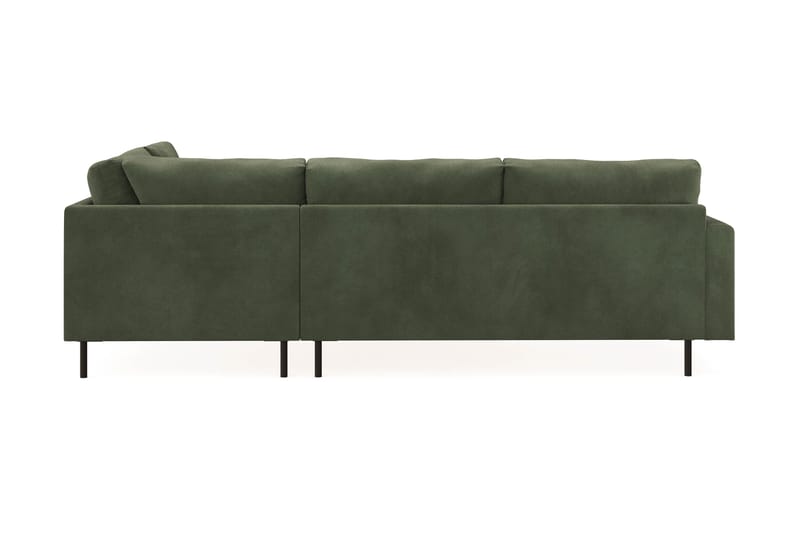 Menard Compact 4-personers Højrevendt L-formet Chaiselongsofa i Manchester - Grøn - Møbler - Sofaer - Sofa med chaiselong