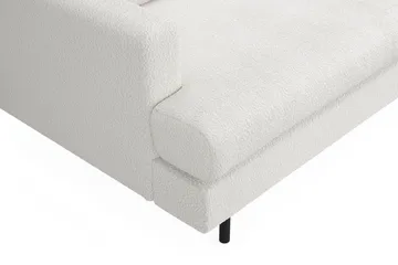 Menard Compact 4-personers Højrevendt L-formet Chaiselongsofa i Bouclé - Hvid - Møbler - Sofaer - Sofa med chaiselong