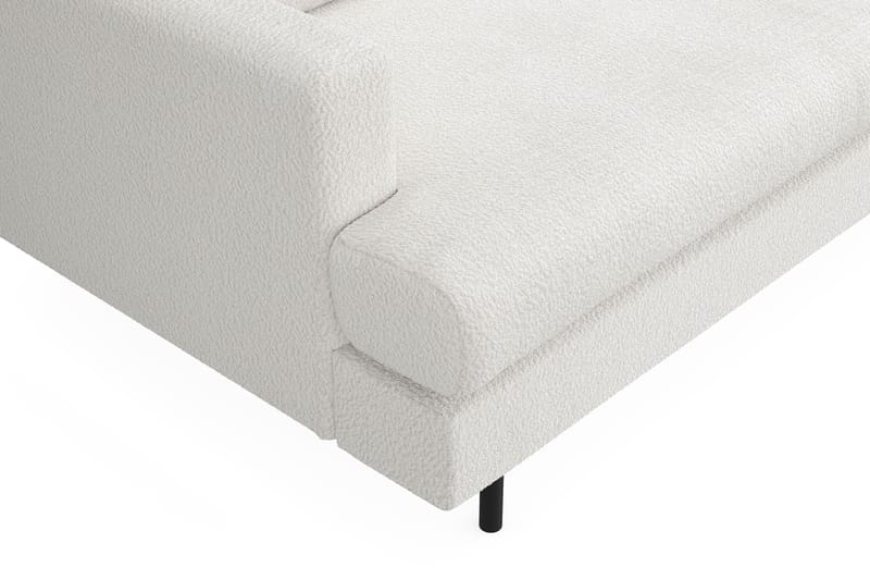 Menard Compact 4-personers Højrevendt L-formet Chaiselongsofa i Bouclé - Hvid - Møbler - Sofaer - Sofa med chaiselong