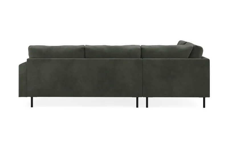 Menard Compact 4-personers Venstrevendt L-formet Chaiselongsofa i Manchester - Mørkegrøn - Møbler - Sofaer - Sofa med chaiselong