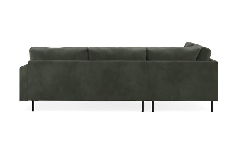 Menard Compact 4-personers Venstrevendt L-formet Chaiselongsofa i Manchester - Mørkegrøn - Møbler - Sofaer - Sofa med chaiselong